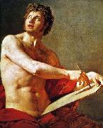 Jean Auguste Dominique Ingres Academic Study of a Male Torse. oil painting